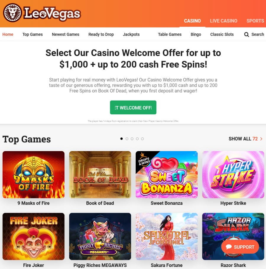 Reseña de Leo Vegas Casino